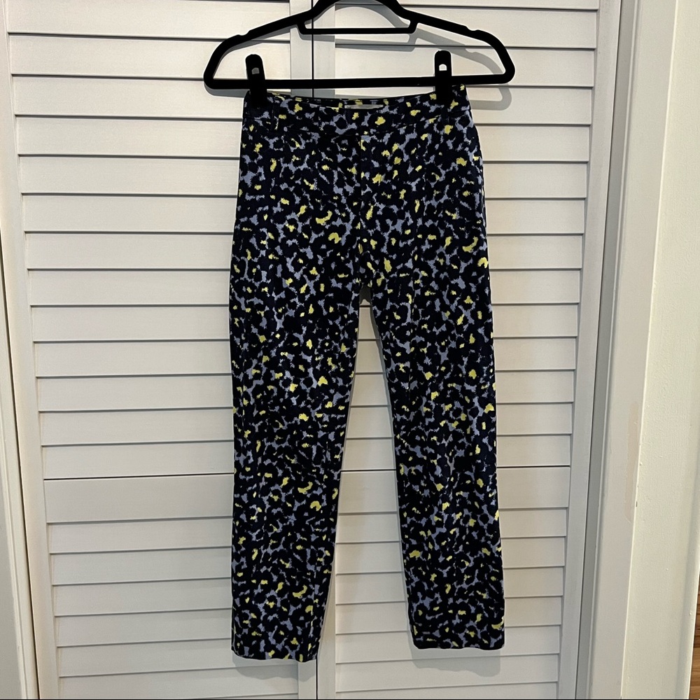 Colorful animal print straight leg pants